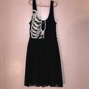 Half rib mini skater dress (small)